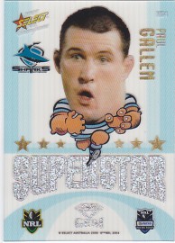 2009 Champions MG04 Acetate Mascot GEM Paul Gallen