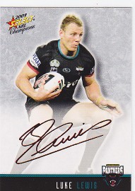 2009 Champions FS33 Red Foil Signature Luke Lewis